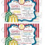 Carnival Circus Invitations Digital File